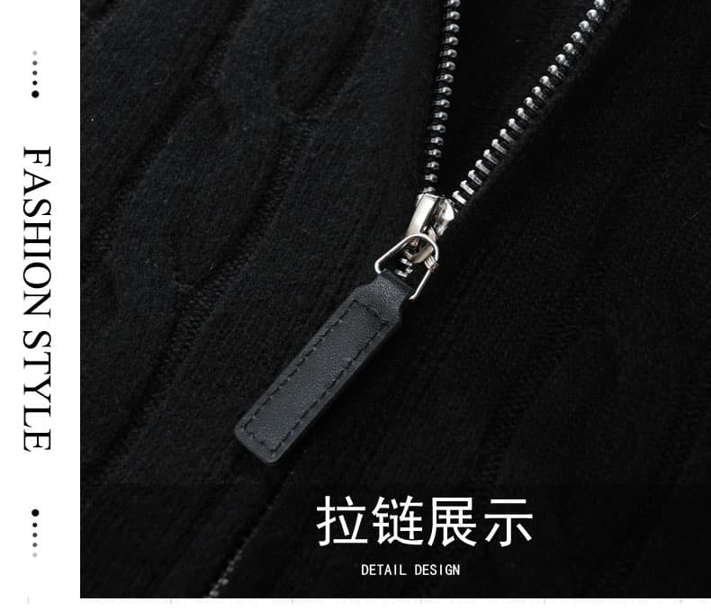 가을 겨울 부드럽다 편안함 꽈배기 제직 기사 공예 트렌디 에디션 패션 잘 생긴 커플 섹션 오픈 가디건 니트 스웨터 코트 상세 이미지 4
