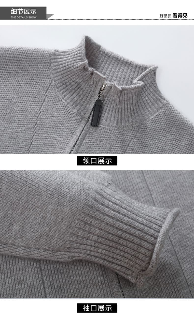 가을 겨울철 새로운 느긋한 바람 루즈핏 캐주얼 스웨터 조수 브랜드 높은 품질 마이크로 넓은 스탠드 칼라 니트 카디건 코트 상세 이미지 20