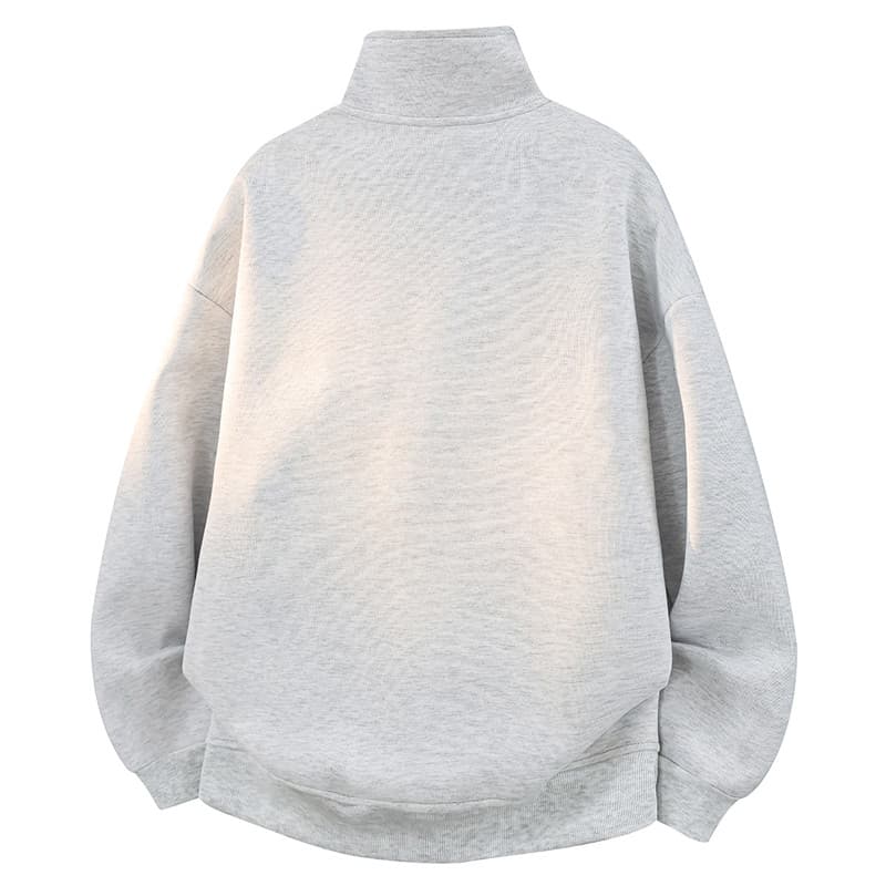 새로운 단색 무거운 450g 가을 겨울철 스탠드 칼라 오픈 가디건 캐주얼 후드티 남자 재킷 재킷 맨위 남자 패치워크 색상 이미지 4