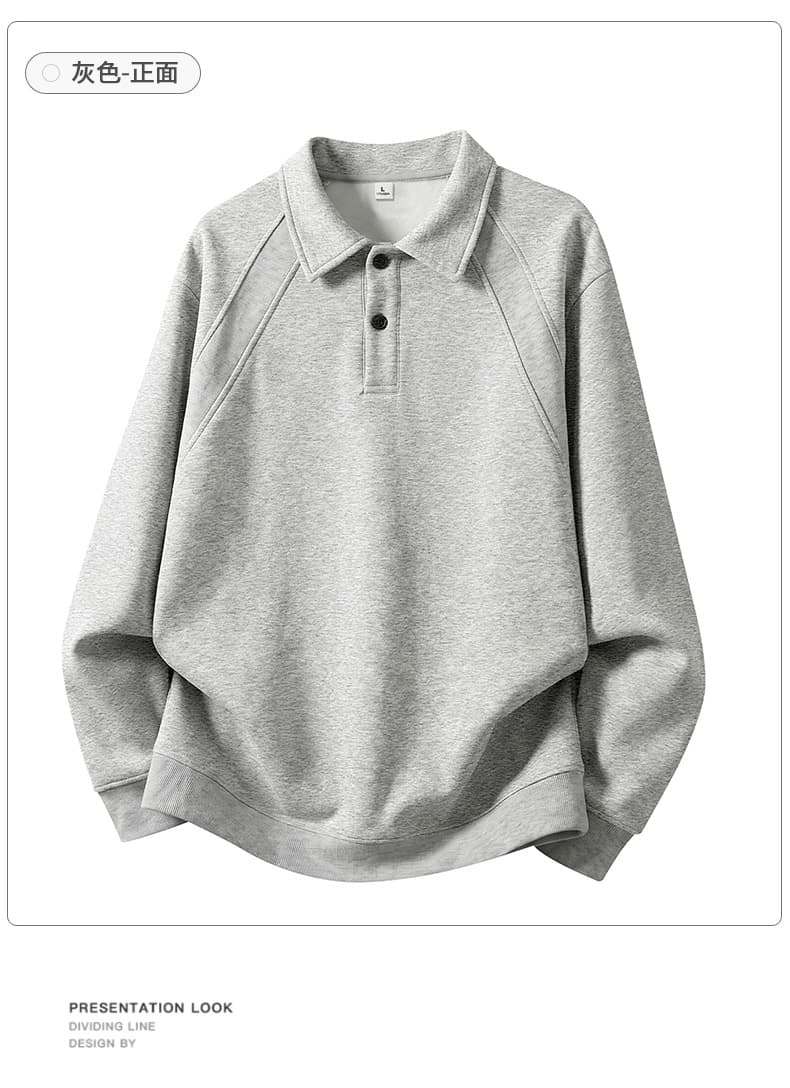 새로운 빅 사이즈 남성 의류 무거운 후드티 남자 아메리칸 polo 셔츠 칼라 재킷 남자 가을 기본 셔츠 맨위 상세 이미지 9