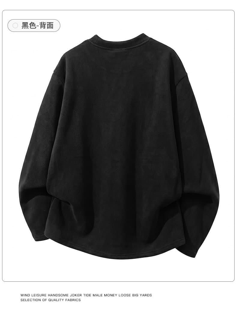 헨리 칼라 새로운 빅 사이즈 남성 의류 무거운 후드티 남자 아메리칸 polo 셔츠 칼라 재킷 남자 가을 기본 셔츠 맨위 상세 이미지 8