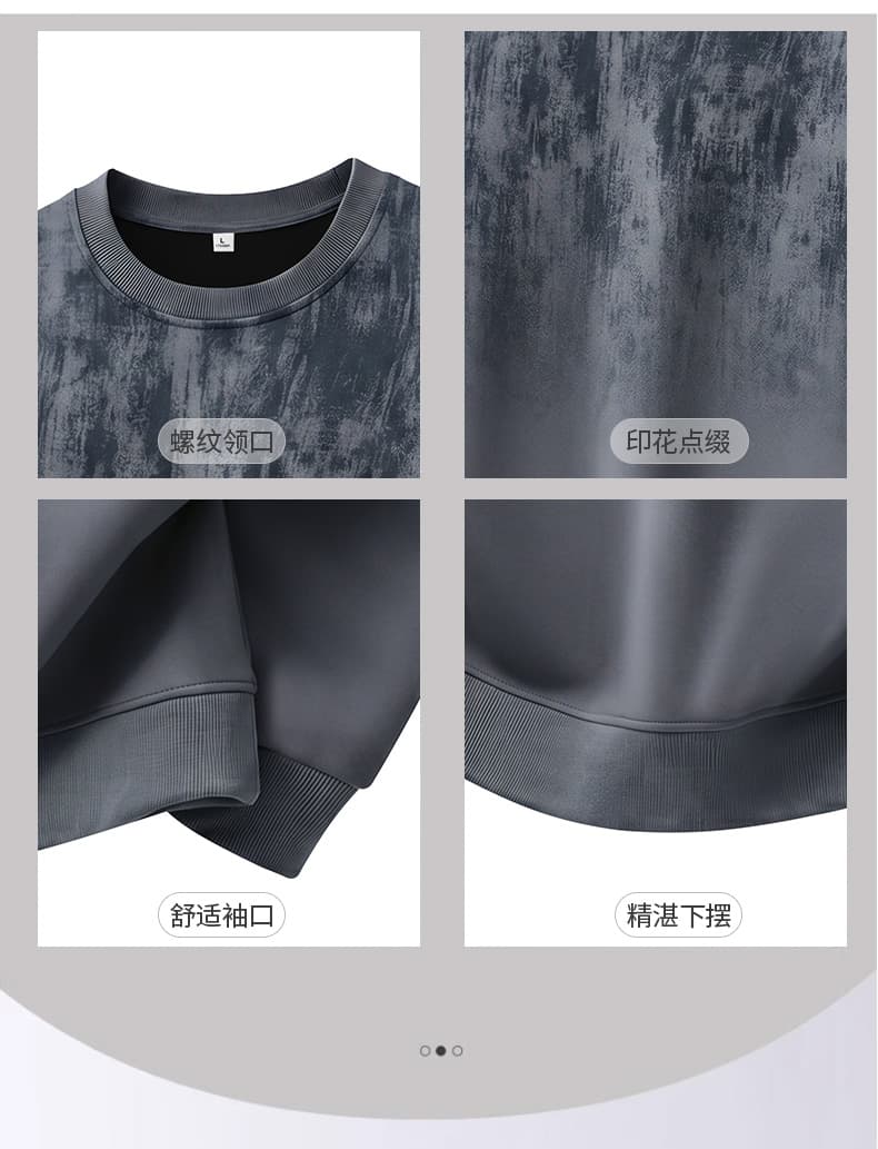 라인 3 차원 2026 새로운 프린트 후드티 남자 가을 XL 루즈핏 라운드 넥 티셔츠 남자 긴팔 맨위 상세 이미지 5