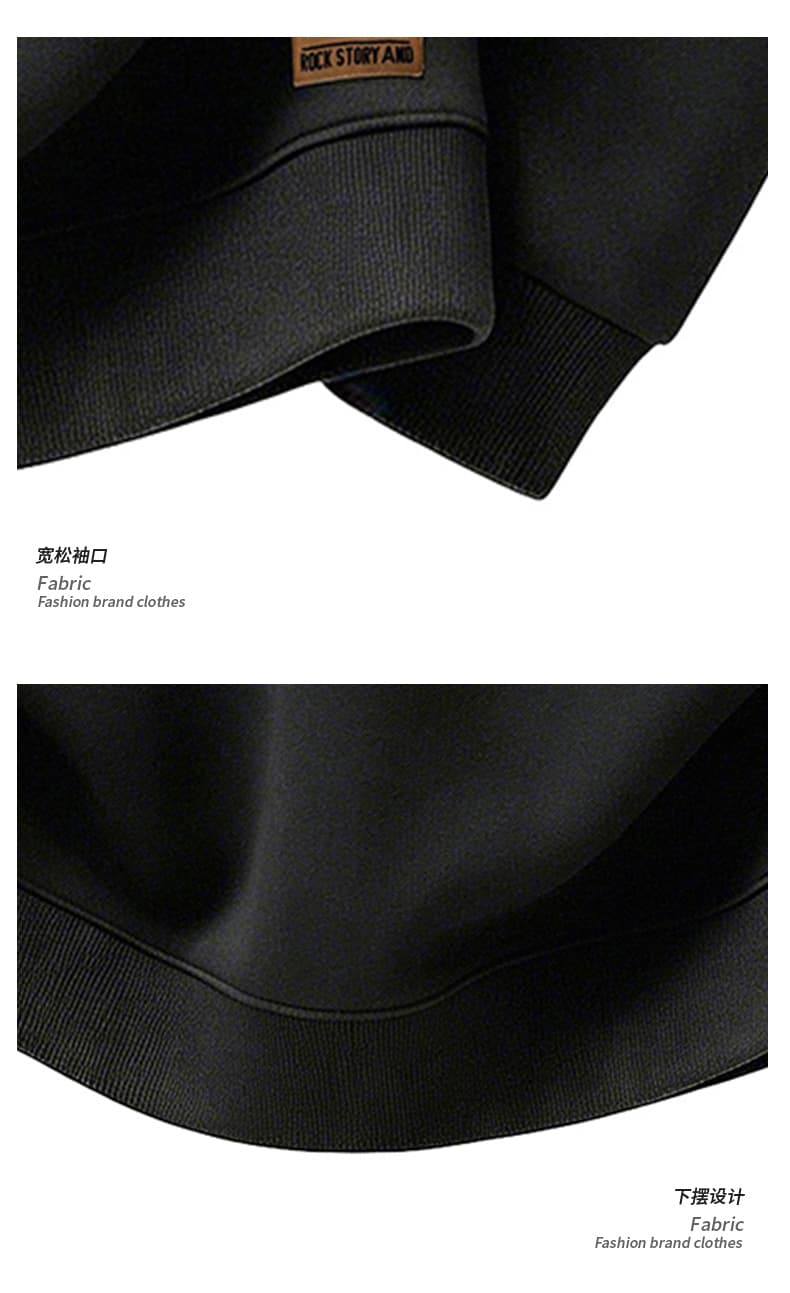 2026 새로운 강철 인쇄 프린트 후드티 남자 가을 XL 루즈핏 캐주얼 다용도 라운드 넥 긴팔 맨위 상세 이미지 16