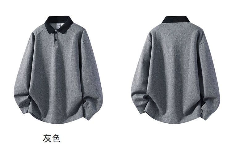 새로운 가을 남성 면 소재 후드티 인사이드 가져 가라. 디자인 센스 폴로 칼라 루즈핏 트렌드 다용도 캐주얼 긴팔 후드티 상세 이미지 4