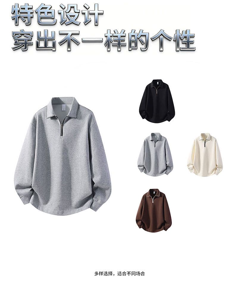 새로운 가을 남성 면 소재 후드티 인사이드 가져 가라. 디자인 센스 폴로 칼라 루즈핏 트렌드 다용도 캐주얼 긴팔 후드티 상세 이미지 19