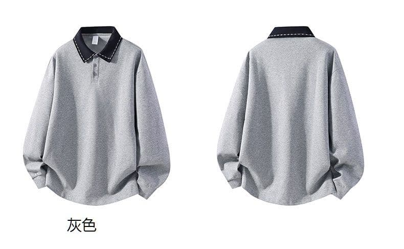 새로운 가을 남성 면 소재 후드티 인사이드 가져 가라. 디자인 센스 폴로 칼라 루즈핏 트렌드 다용도 캐주얼 긴팔 후드티 상세 이미지 4