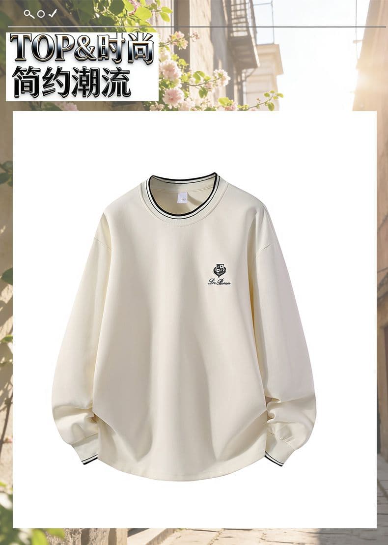 새로운 가을 면 소재 아메리칸 라운드 넥 후드티 루즈핏 풀오버 커플 섹션 긴팔 프린트 캐주얼 만나는 후드티 상세 이미지 1