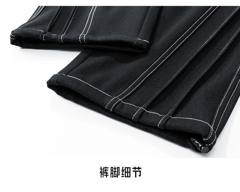 가을 새로운 양이온 모통이 칼 청바지 시리즈 명시적 스티치 디자인 얇고 가벼운 루즈핏 스트레이트 남성 캐주얼 긴 바지 상세 이미지 19
