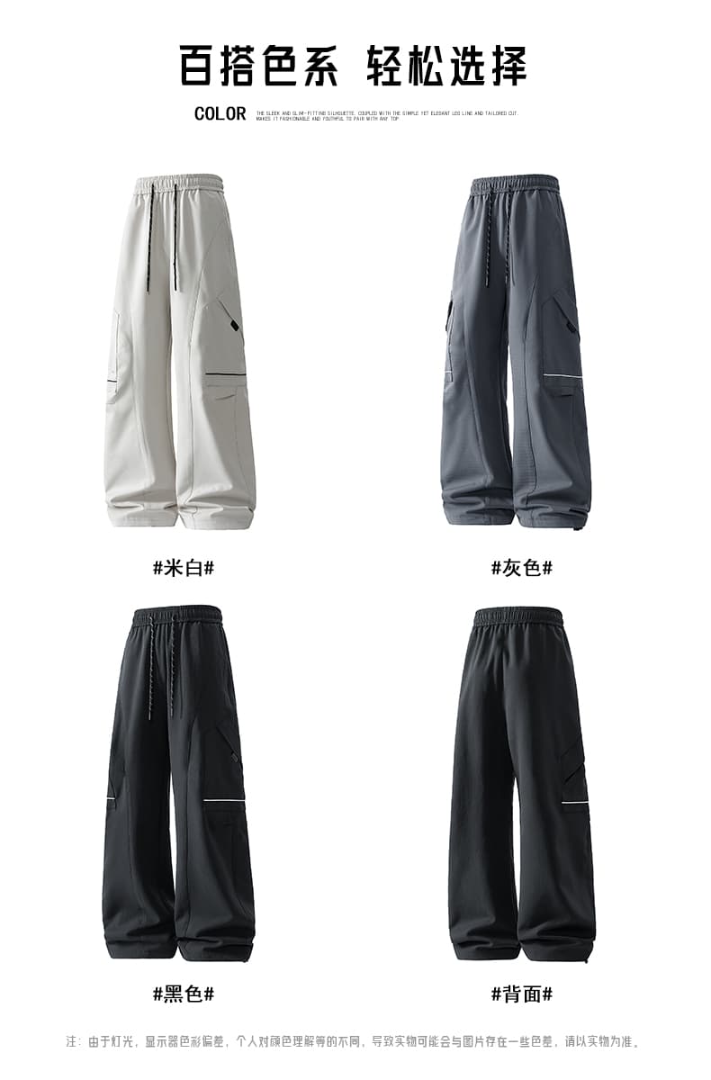 가을 새로운 야외 세 국방 기능 워크웨어 아웃도어 팬츠 등산 루즈핏 스트레이트 낙하산 병 다용도 캐주얼 바지 상세 이미지 8