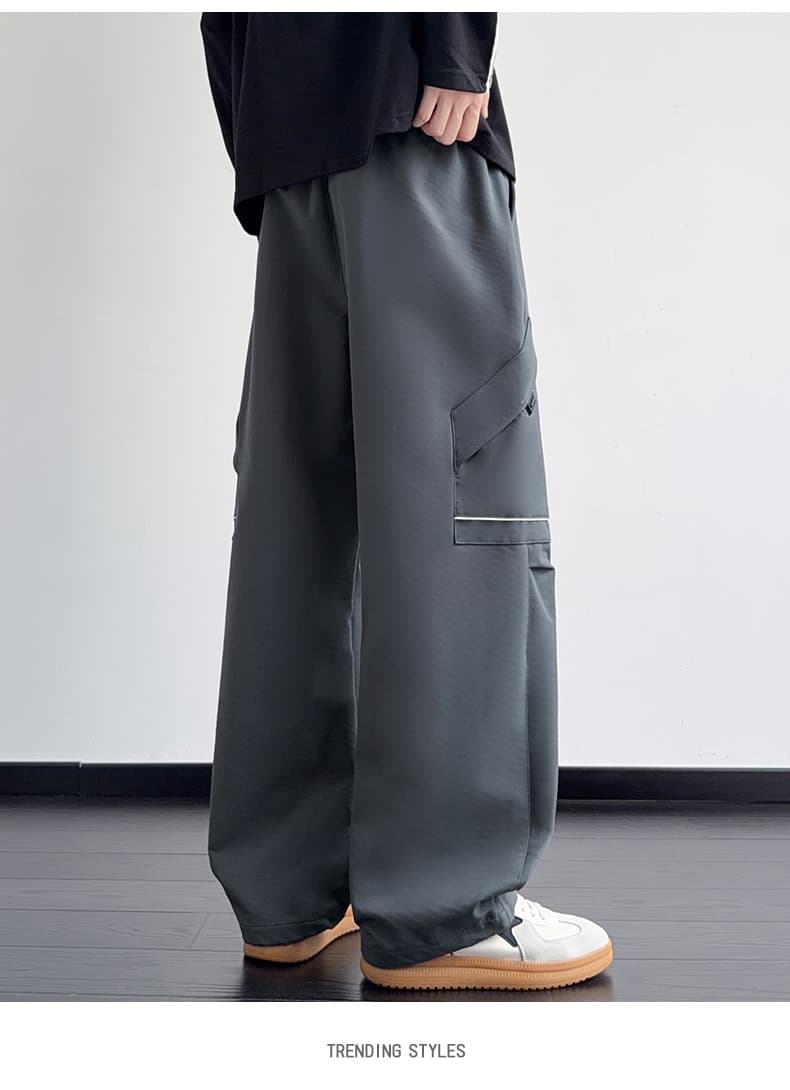 가을 새로운 야외 세 국방 기능 워크웨어 아웃도어 팬츠 등산 루즈핏 스트레이트 낙하산 병 다용도 캐주얼 바지 상세 이미지 16