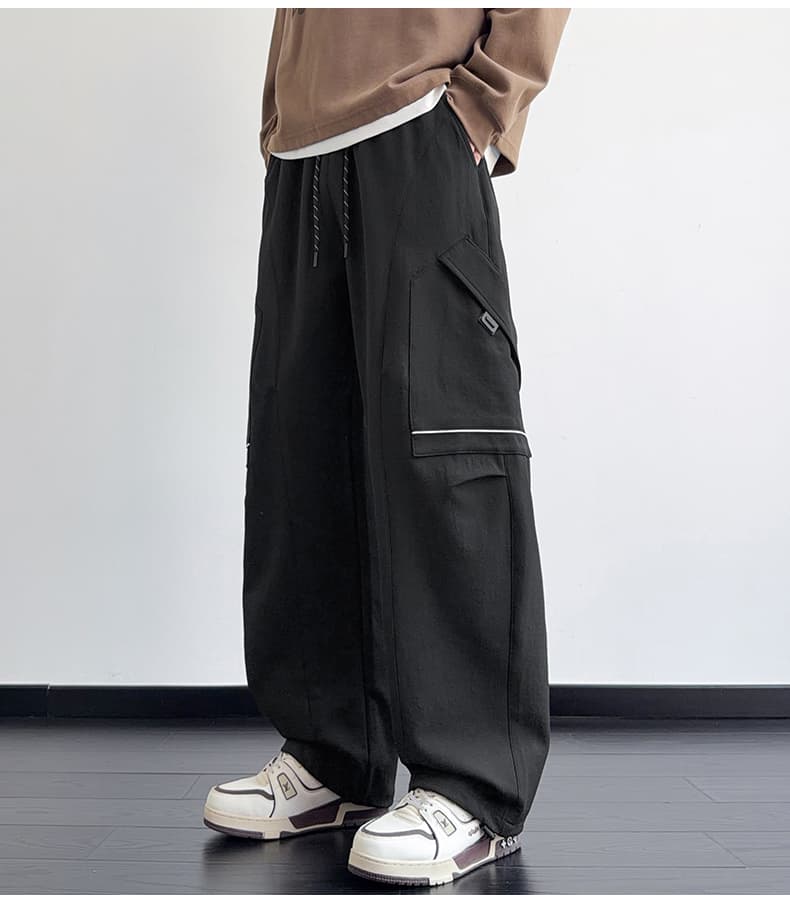 가을 새로운 야외 세 국방 기능 워크웨어 아웃도어 팬츠 등산 루즈핏 스트레이트 낙하산 병 다용도 캐주얼 바지 상세 이미지 17