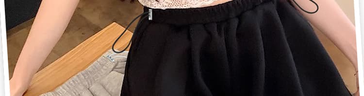 임산부 바지 여름 얇은 스타일 2025 새로운 외출용 레이스 레이스 다용도 캐주얼 반바지 와이드 레그 팬츠 여름 드레스 상세 이미지 5