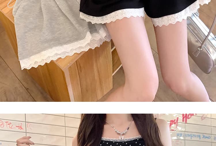임산부 바지 여름 얇은 스타일 2025 새로운 외출용 레이스 레이스 다용도 캐주얼 반바지 와이드 레그 팬츠 여름 드레스 상세 이미지 40