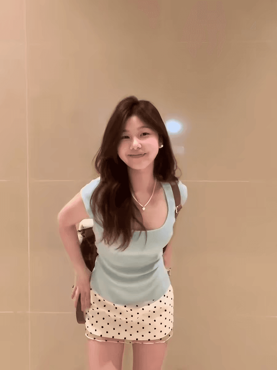milyroom 여름 한 부서 분위기 센스 숙녀 부드러운 달콤함 품격 맨위 여성용 짧은 소매 도트 무늬 치마 세트 이미지 3
