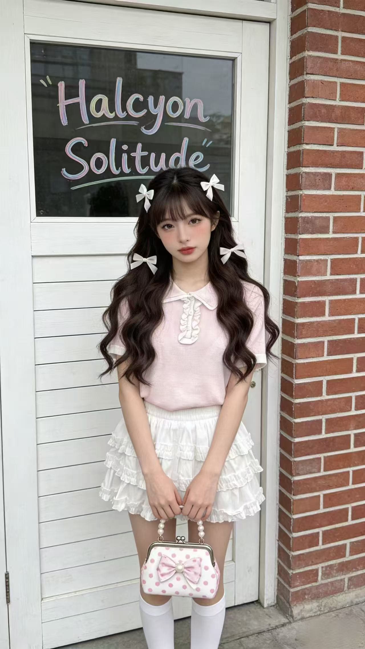 안녕하세요. 대포 배색 베이비 칼라 패치워크 레이스 반팔 티셔츠 여성 2026 새로운 봄 여름 몸매 가꾸기 슬림해 보이는 맨위 상세 이미지 1