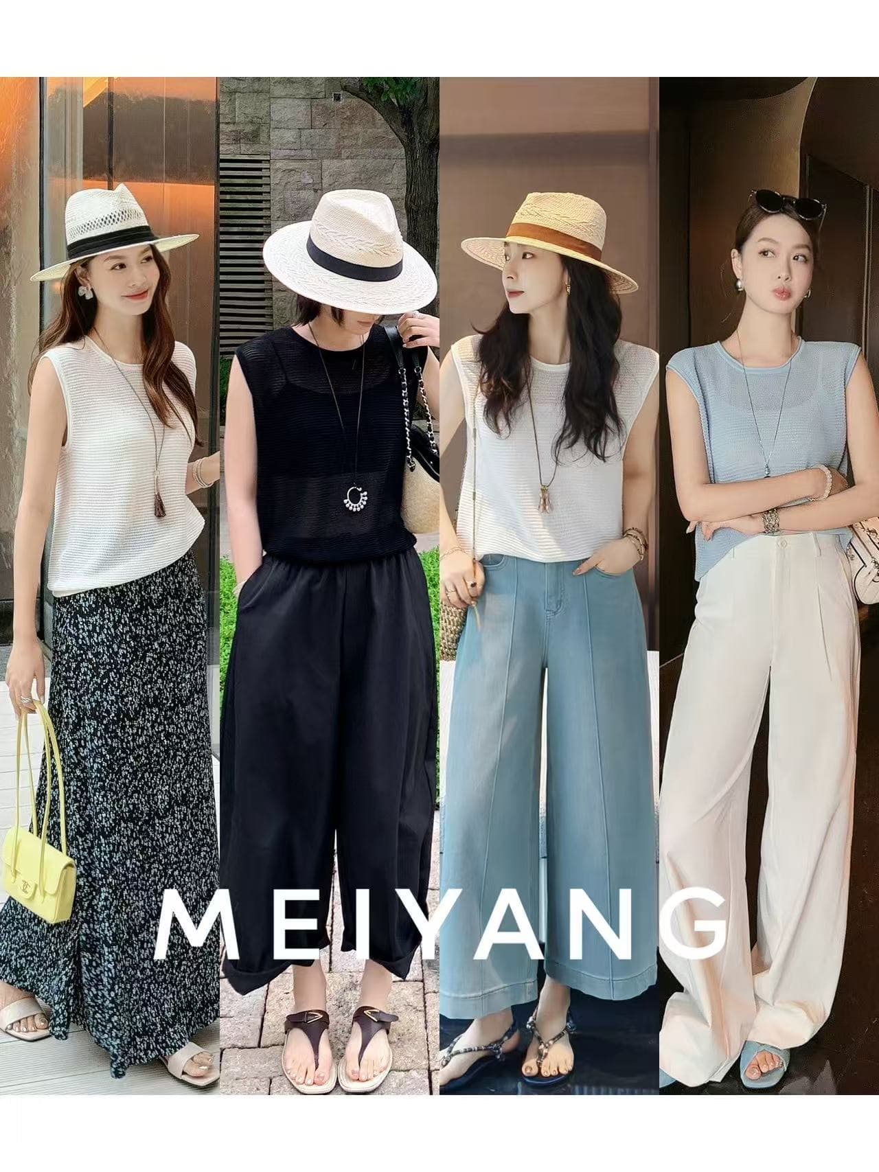 아름다움 대양 meiyang 바다 소금 멜라루카 아세트산 조끼 높음 비틀림 홀로우 아웃 니트 라운드 넥 a0223 상세 이미지 3