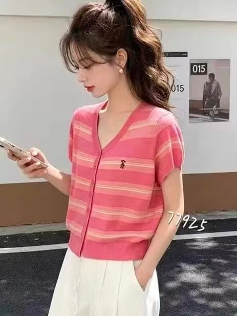 2026 새로운 라운드 넥 단색 오픈 가디건 루즈핏 스카프 짧은 소매 위버 봄 여름 섹션 익스트림 제인 슬림해 보이는 품격 맨위 이미지 3