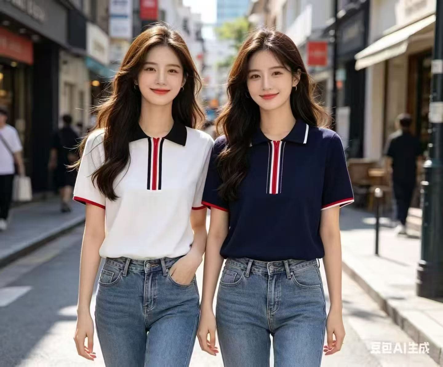 새로운 여름 드레스 뽕나무 누에 실크 니트 스웨터 여성 POLO 칼라 짧은 소매 배색 스트라이프 폴로 칼라 슬림해 보이는 얇은 스타일 맨위