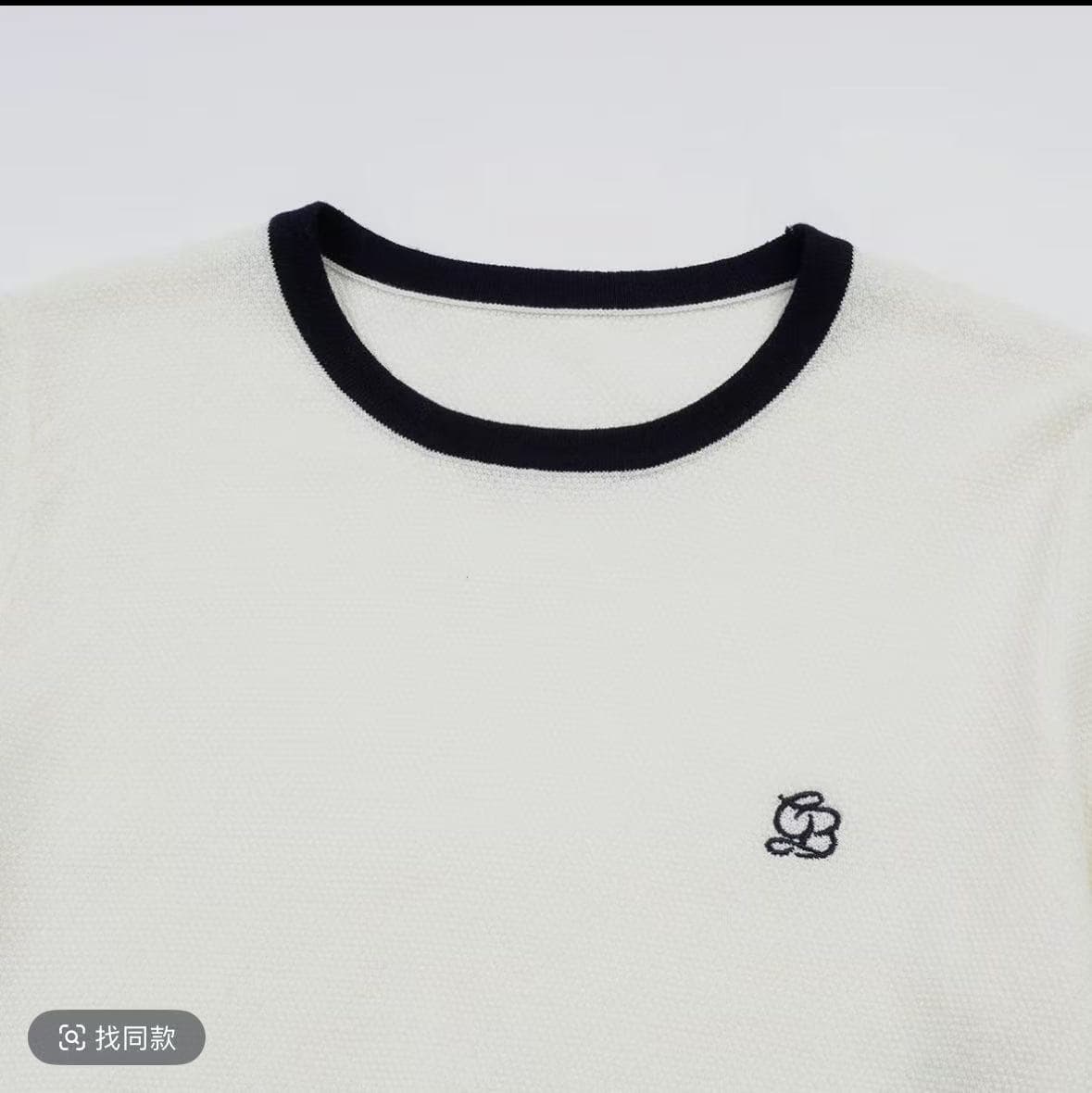 강 대륙 자수 라임 이른 가을 새로운 얇은 양모 작은 파인애플 꽃 짜다 배색 측면 자수 디자인 섹션 모직물 맨위 상세 이미지 5