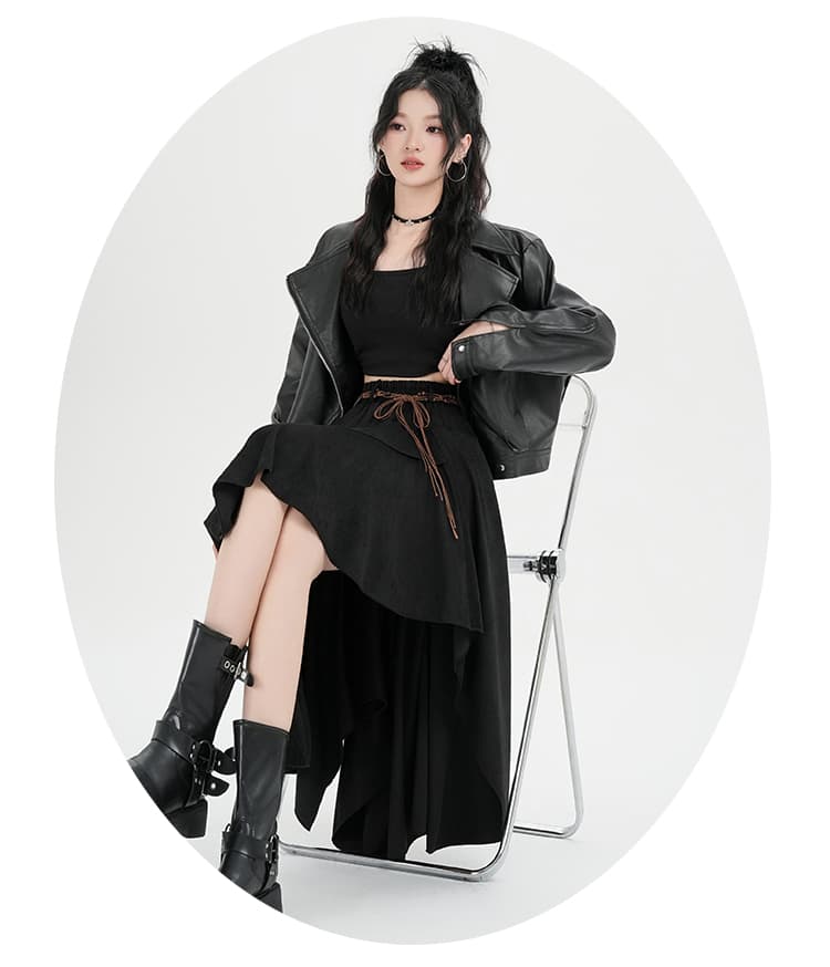 실사 아름다움 라드. 바람이 아닙니다. 규칙 반신 스커트 여성 사슴 캐시미어 한 마디 빅 플레어 스커트 레트로 하이웨이스트 슬림해 보이는 중간 길이 스커트 상세 이미지 32