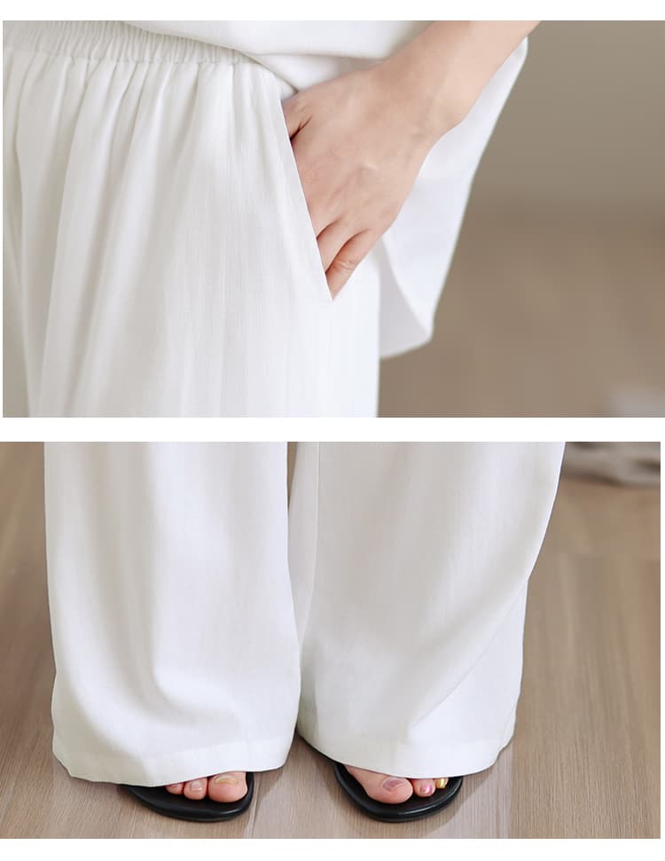 면 린넨 여성복 캐주얼 운동 화이트 셔츠 반팔 여름 패션 휴가 오래된 돈 바람 착용 가져 가라. 상세 이미지 18