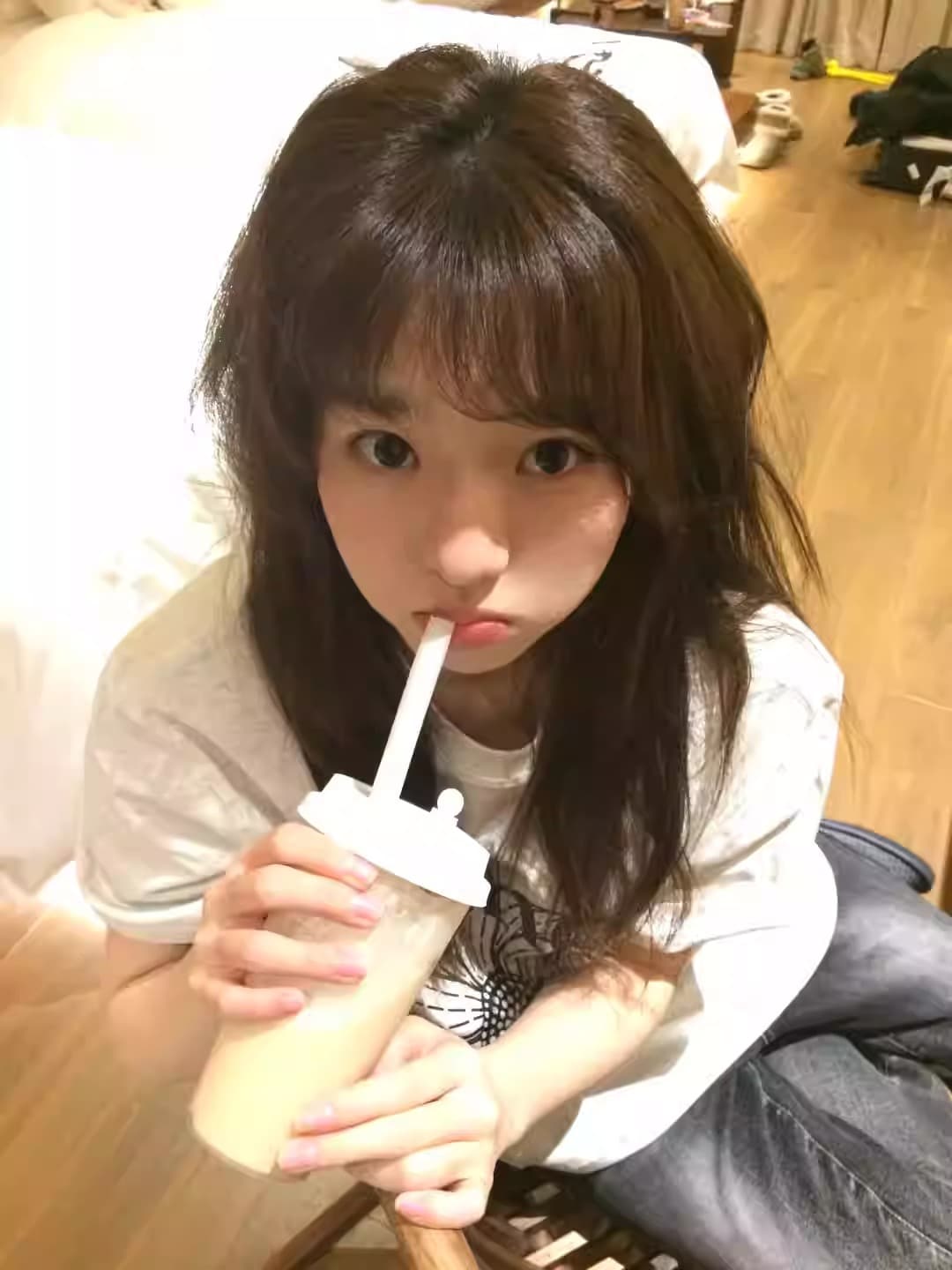 경관 그림 21 순면 210 그램 2026 년 봄 여름 드레스 반팔 티셔츠 여성 한국 스타일 프린트 상세 이미지 5