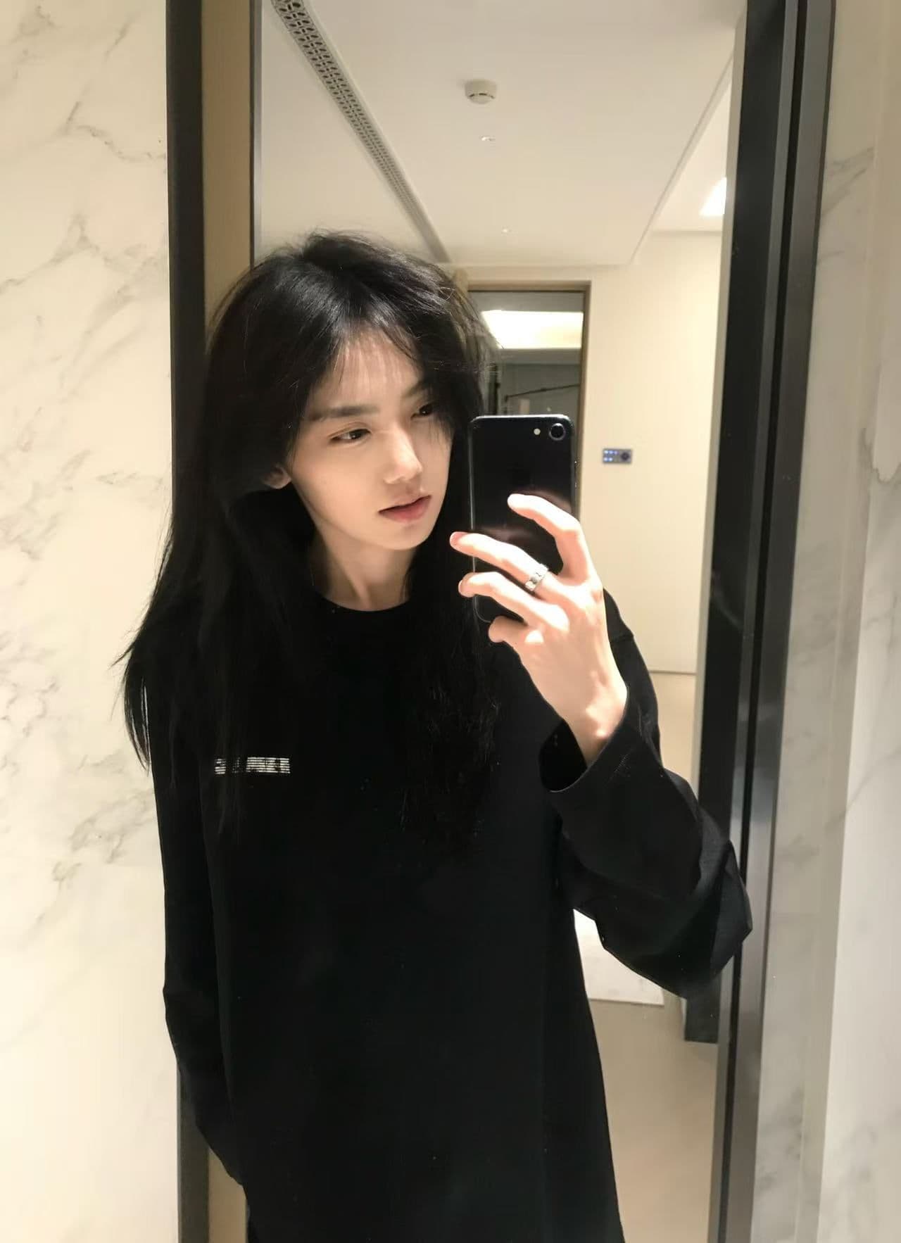 경관 그림 210 그램 21 이후 패키지 칼라 프린트 가을 의상 긴팔 티셔츠 여성 루즈핏 순면 라운드 넥 맨위 이미지 3
