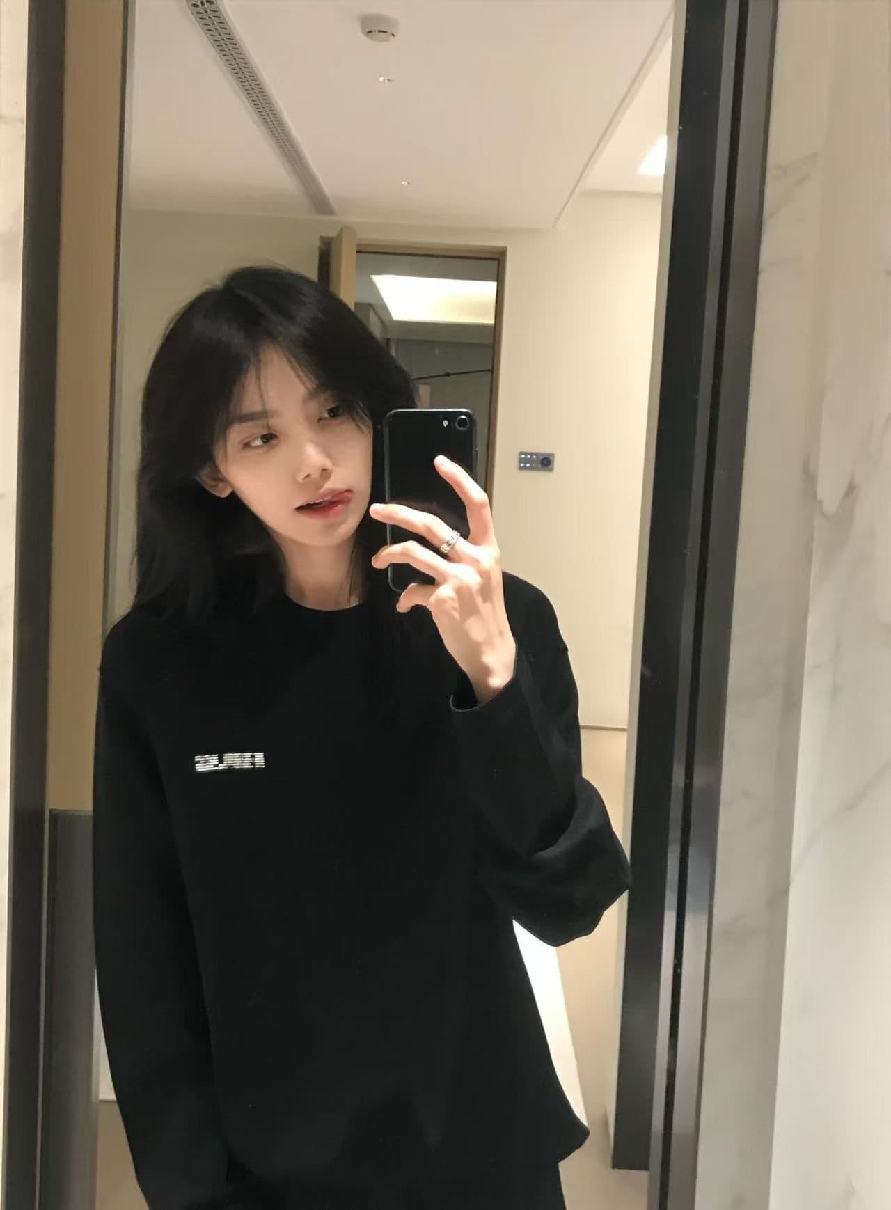 경관 그림 210 그램 21 이후 패키지 칼라 프린트 가을 의상 긴팔 티셔츠 여성 루즈핏 순면 라운드 넥 맨위 상세 이미지 5