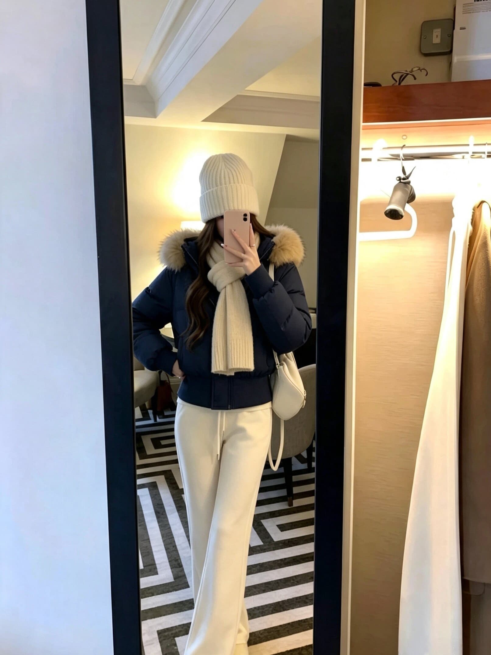 실사 작은 따뜻한 패키지 한국 스타일 학원 스타일 겨울 작은 키 후드 허리 수축 슬림해 보이는 두꺼운 쇼트 스타일 아래 면화 의류 여성 상세 이미지 24