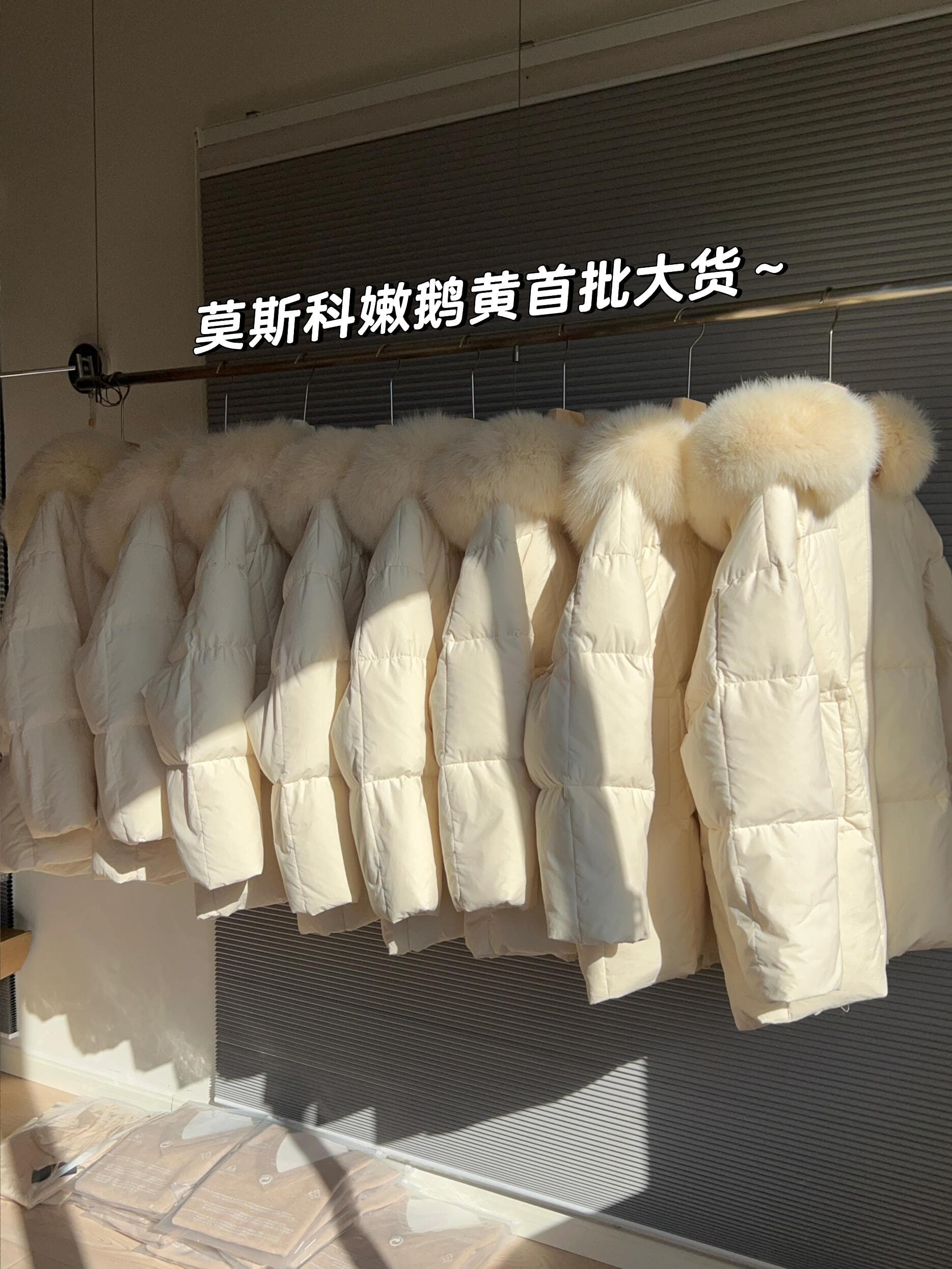 핑크색 아래 면화 의류 겨울 후드 두꺼운 큰 모피 칼라 중간 길이 작은 키 빵 외투 면 옷 상세 이미지 4