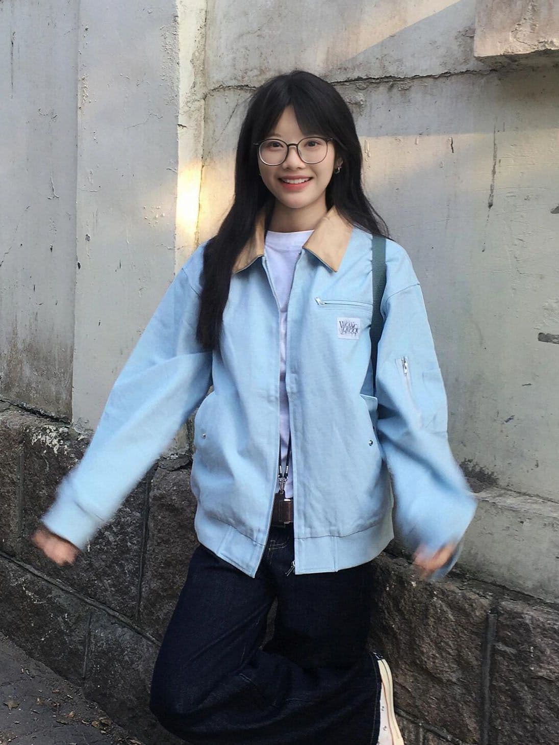 아메리칸 레트로 여성 코트 봄 가을 2026 새로운 조수 브랜드 배색 폴로 칼라 루즈핏 커플 재킷 야구 유니폼 오픈 가디건 상세 이미지 7