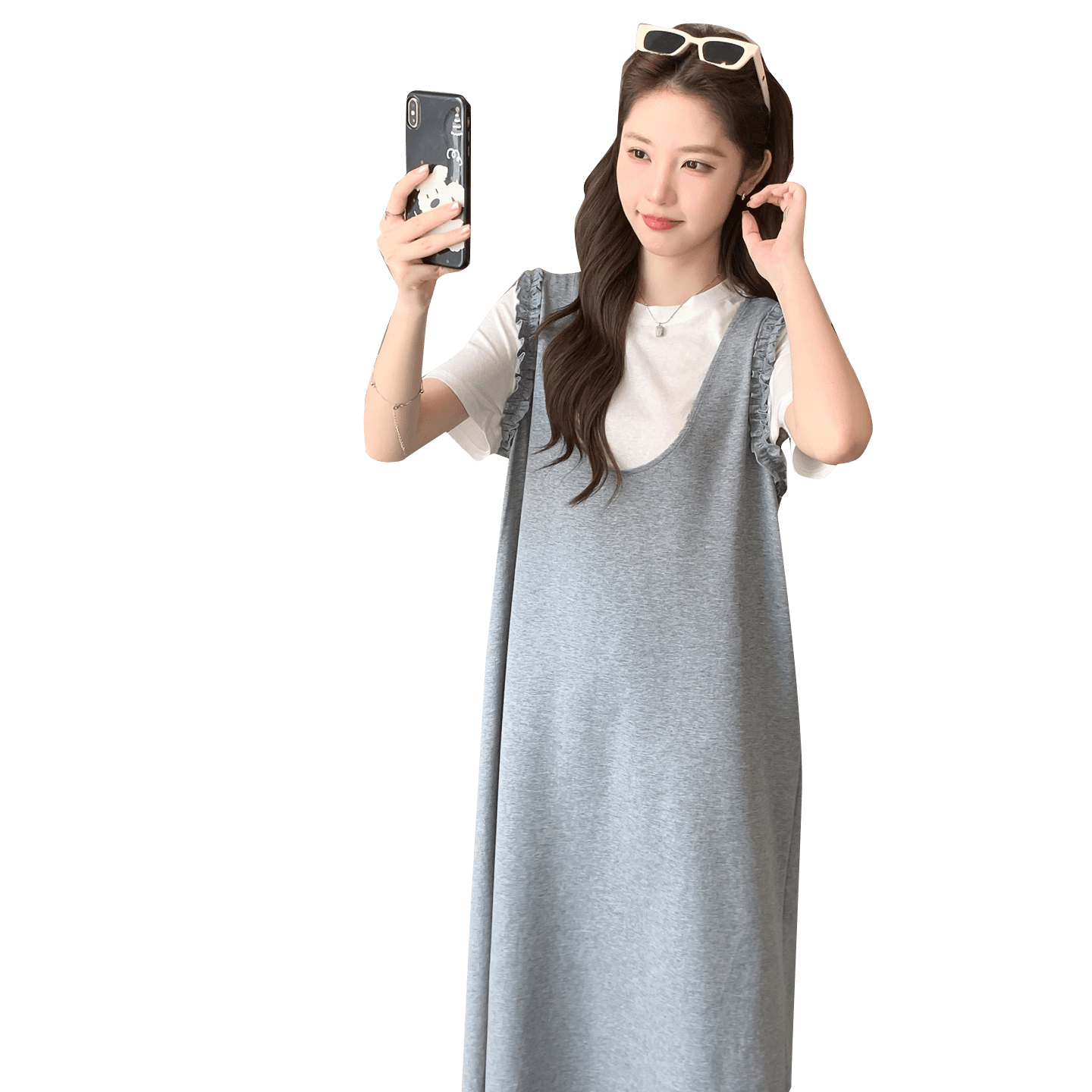 실사 미니멀리즘 2 세트 빅 사이즈 캐주얼 세트 이미지 5