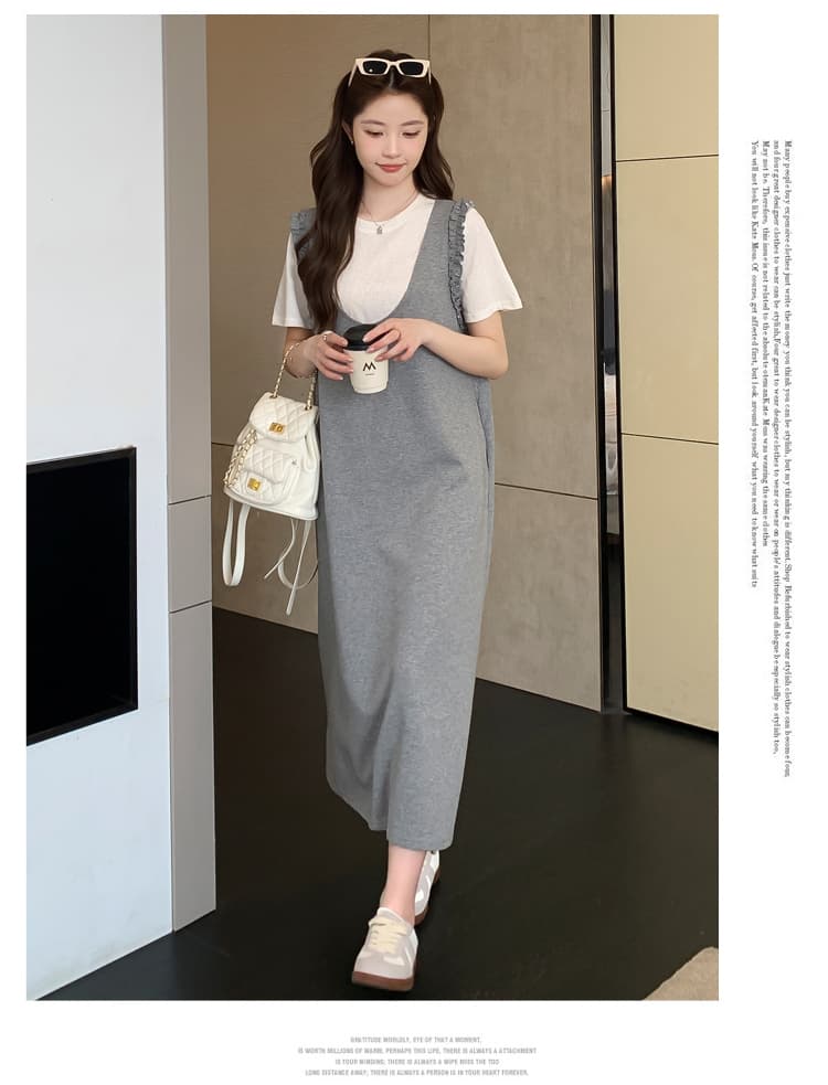 실사 미니멀리즘 2 세트 빅 사이즈 캐주얼 세트 상세 이미지 13