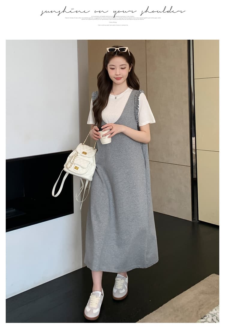 실사 미니멀리즘 2 세트 빅 사이즈 캐주얼 세트 상세 이미지 19