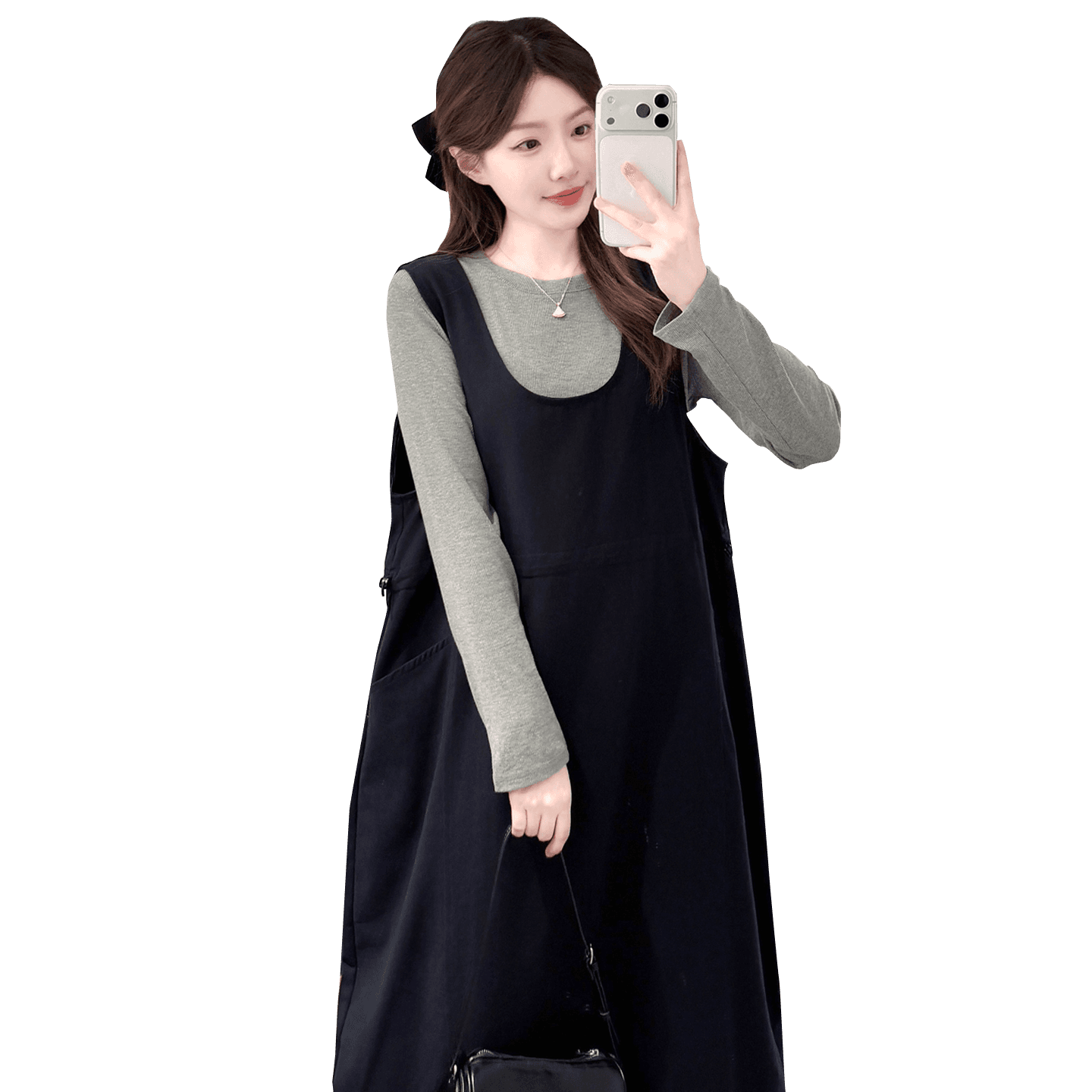 실사 미니멀리즘 2 세트 빅 사이즈 캐주얼 세트 이미지 5