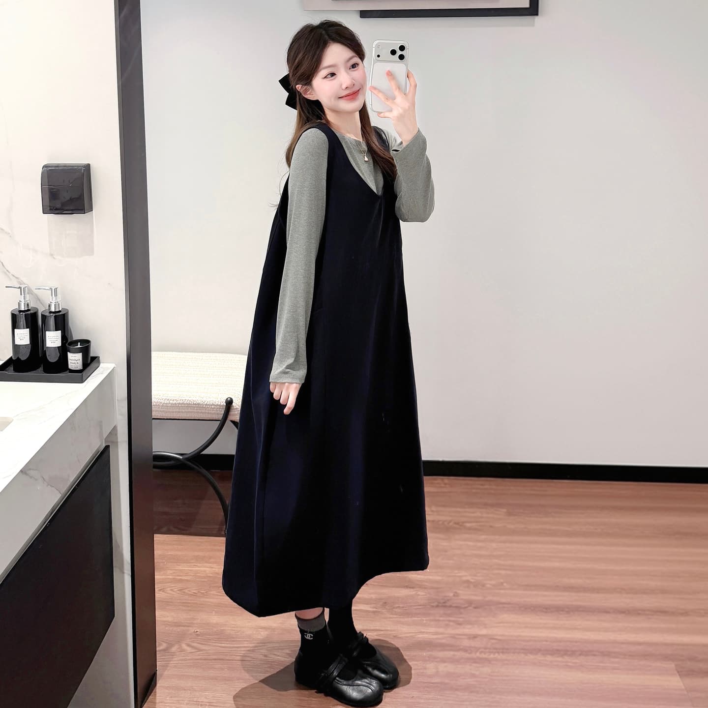 실사 미니멀리즘 2 세트 빅 사이즈 캐주얼 세트 상세 이미지 23