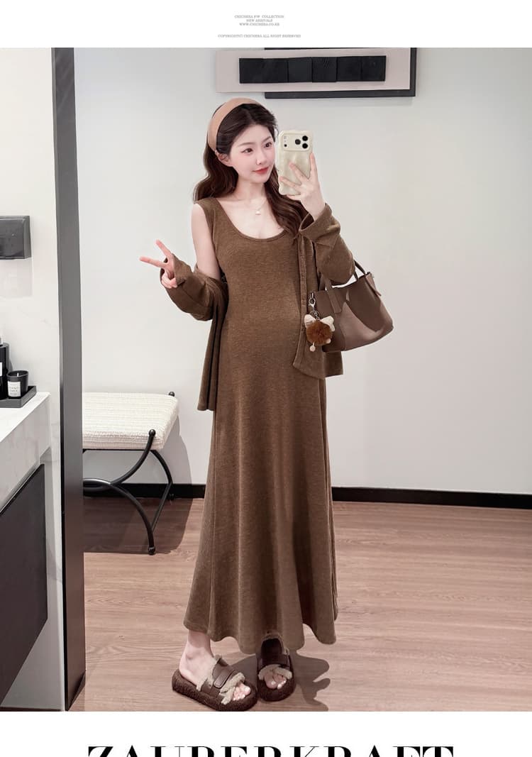 실사 미니멀리즘 2 세트 빅 사이즈 캐주얼 세트 ~없이 스카프 상세 이미지 14