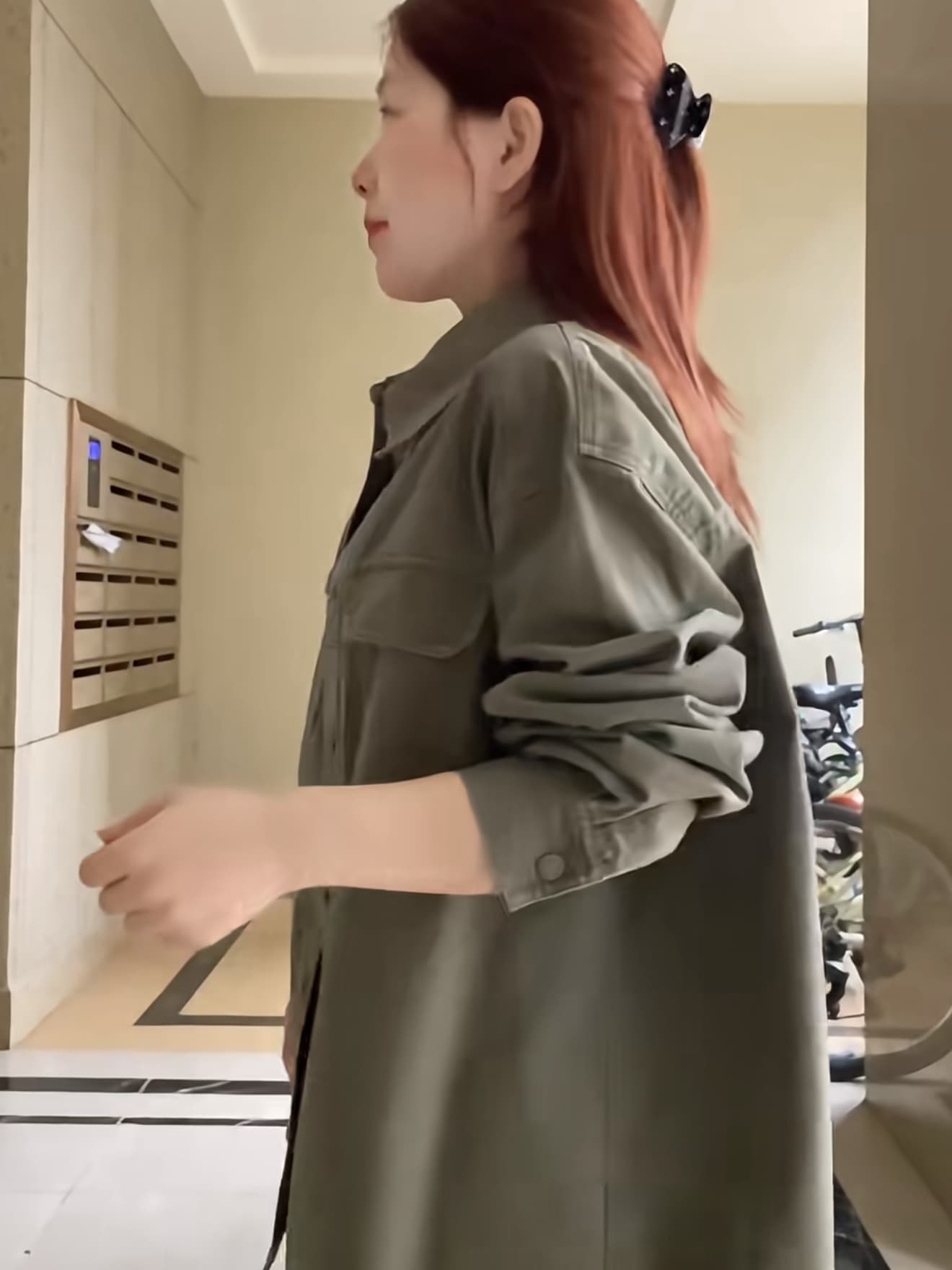 녹색 셔츠 슬립 여성 드레스 조기 열기 봄 2026 새로운 한 부서 착용 가져 가라. 전체 집합 롱 스커트 상세 이미지 6