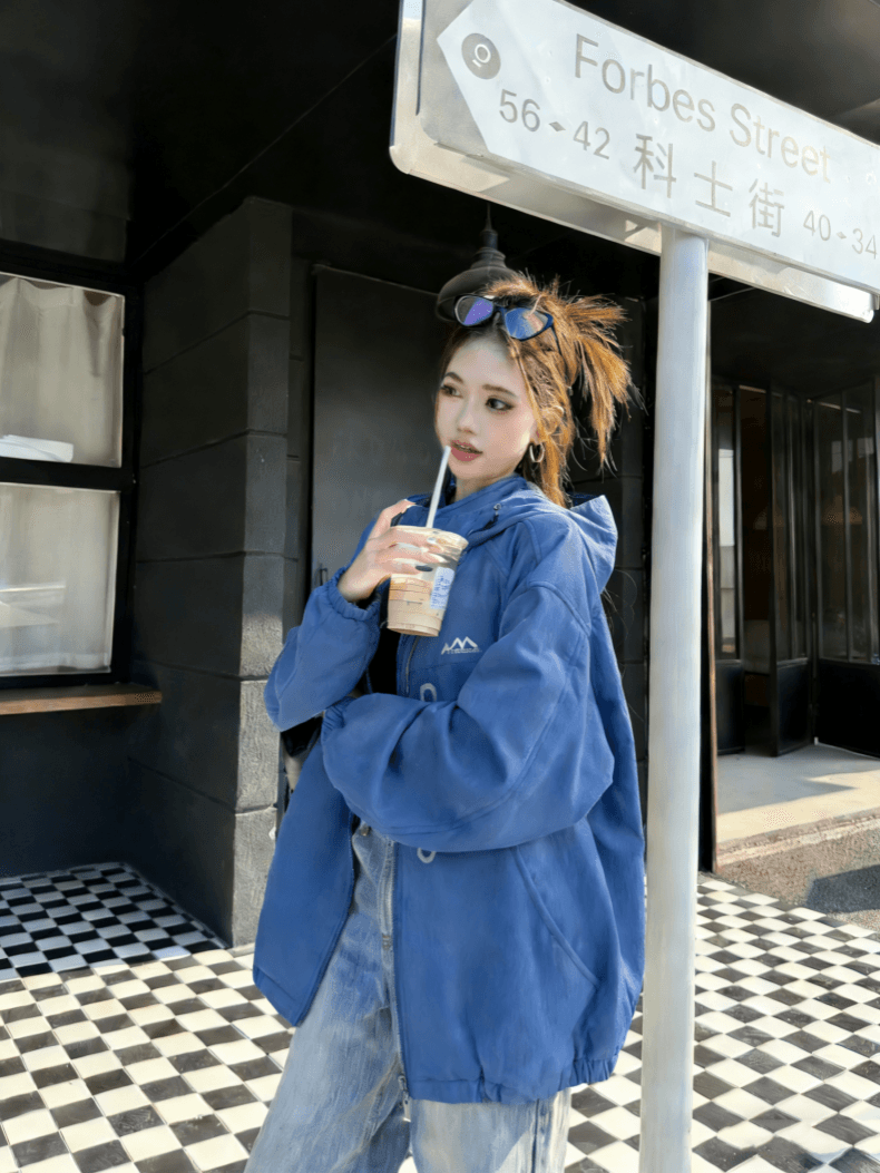 실사 방풍 방수 자켓 여성 2026 봄 가을 새로운 커플 루즈핏 재킷 재킷 야외 등산복 상세 이미지 4