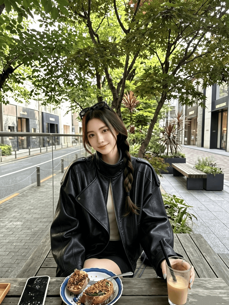 실사 긴팔 스탠드 칼라 모조 가죽 재킷 재킷 2026 가을 새로운 pu 가죽 재킷 무거운 작업 레트로 루즈핏 맨위 여성 상세 이미지 6