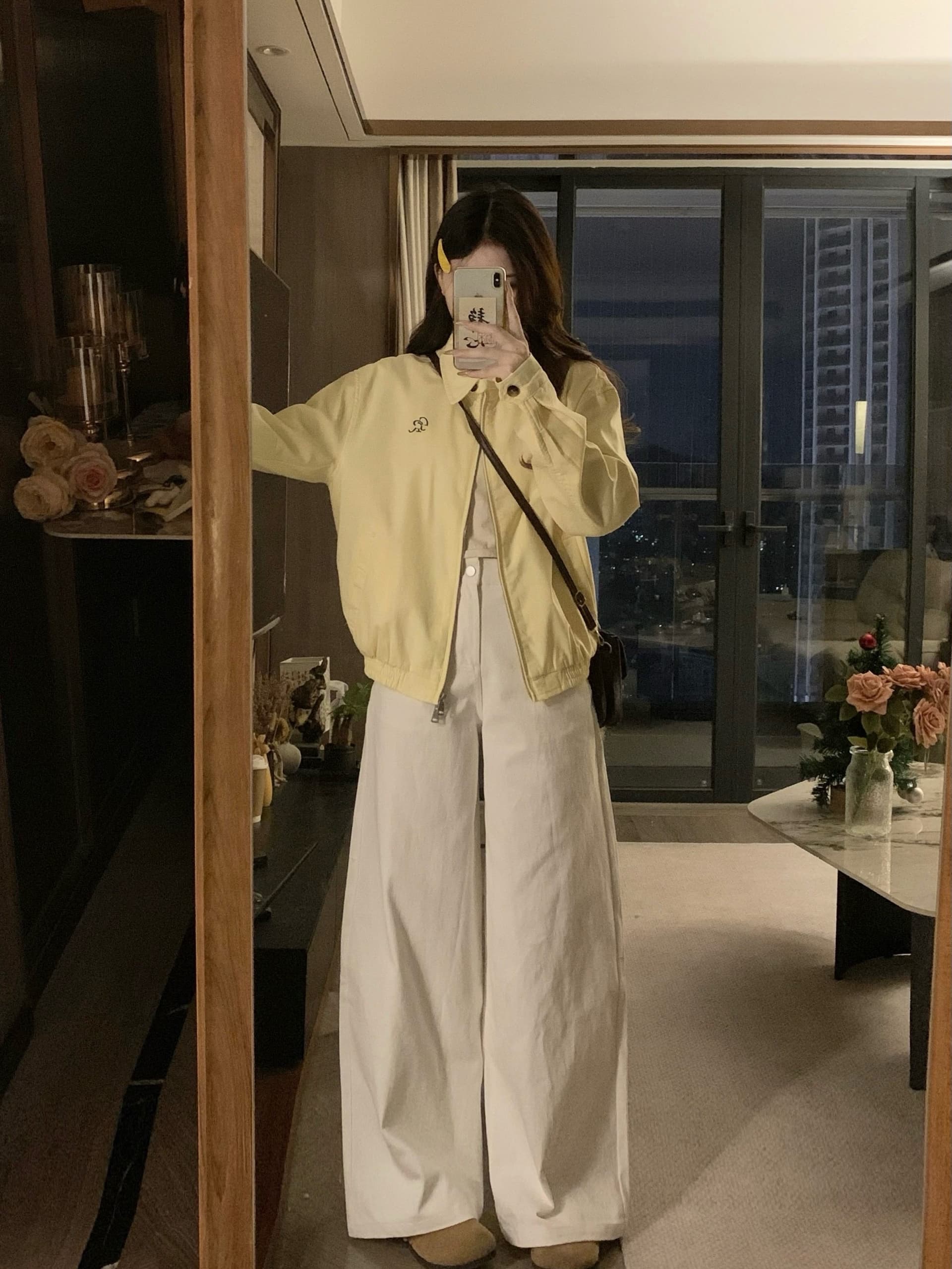 실사 2026 가을 새로운 레몬 옐로우 단추 폴로 칼라 여성 코트 봄 가을 캐주얼 다용도 재킷 맨위 상세 이미지 2