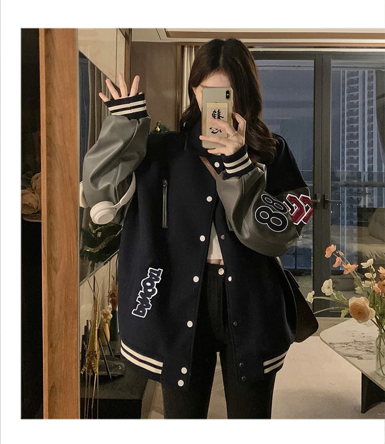 실사 아메리칸 cleanfit 스탠드 칼라 무거운 자수 야구 유니폼 조수 브랜드 재킷 남자 재킷 2026 가을 새로운 상세 이미지 19