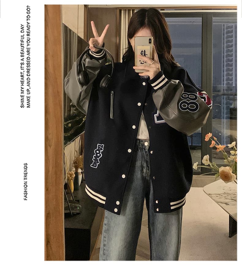 실사 아메리칸 cleanfit 스탠드 칼라 무거운 자수 야구 유니폼 조수 브랜드 재킷 남자 재킷 2026 가을 새로운 상세 이미지 20
