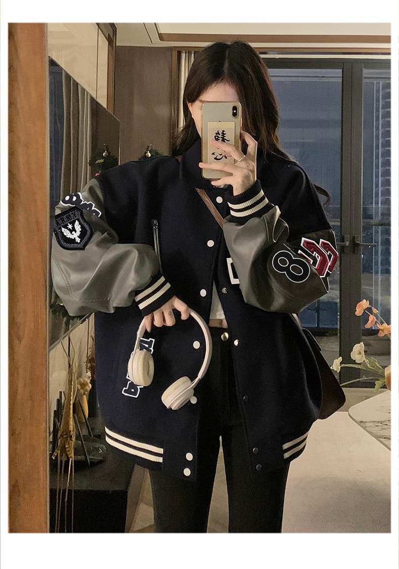 실사 아메리칸 cleanfit 스탠드 칼라 무거운 자수 야구 유니폼 조수 브랜드 재킷 남자 재킷 2026 가을 새로운 상세 이미지 23