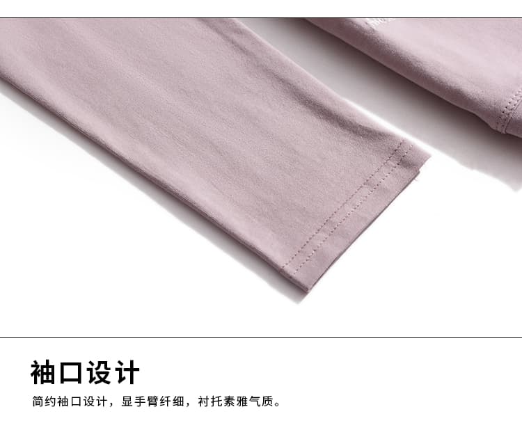 실사 2026 품격 패션 루즈핏 슬림해 보이는 다용도 어머니 드레스 구슬 조각 자수 작은 셔츠 라운드 넥 순면 티셔츠 여성 상세 이미지 20