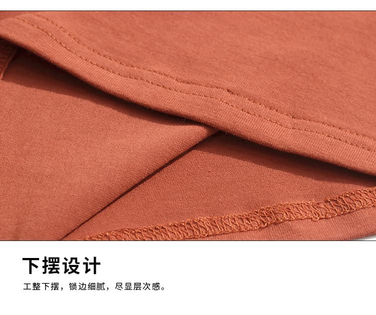 실사 가을 새로운 순면 어머니 드레스 긴팔 티셔츠 여성 빅 사이즈 루즈핏 자수 맨위 외국 가스 슬림해 보이는 기본 셔츠 상세 이미지 23