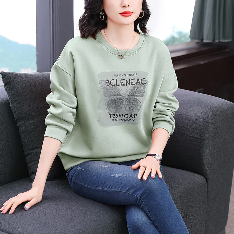 2026 봄 가을 겨울 라운드 넥 후드티 여성 새로운 핫픽스 폭발 패션 외국 가스 연령 감소 표지 고기 없음 모자 의류 이미지 3