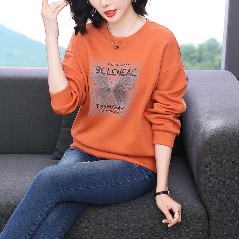2026 봄 가을 겨울 라운드 넥 후드티 여성 새로운 핫픽스 폭발 패션 외국 가스 연령 감소 표지 고기 없음 모자 의류 이미지 2