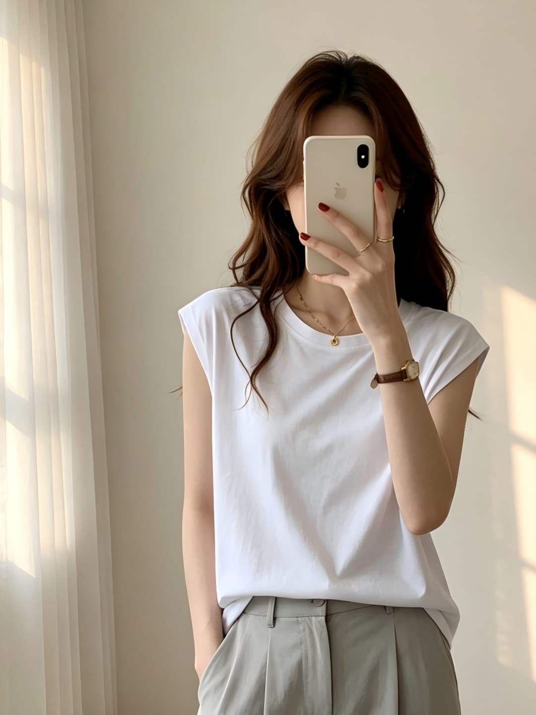 민소매 반팔 티셔츠 여성 여름 새로운 아메리칸 레트로 작은 대중 핫걸 루즈핏 캐주얼 패션 맨위 상세 이미지 21