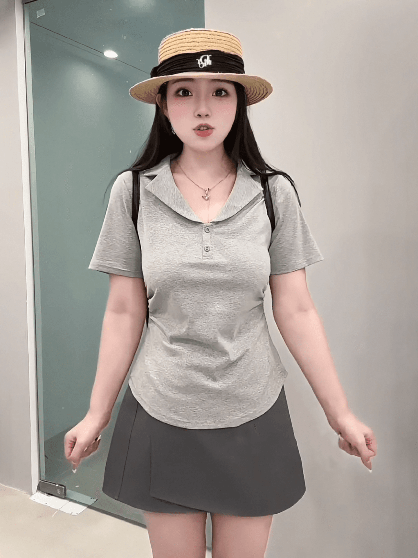 경관 그림 슈퍼 화재 연령 감소 반팔 티셔츠 여성 2026 새로운 디자인 센스 작은 대중 허리 수축 슬림해 보이는 맨위 이미지 4